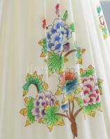 Herendi Viktória mintás asztali lámpa. Kis sérülésekkel, m: 48 cm