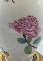 Herendi Viktória mintás asztali lámpa. Kis sérülésekkel, m: 48 cm