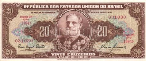 Brazília 1962. 10C Sign.8 + 20C (2x) Sign.8 és 11 T:I,II+