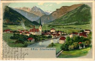 1906 Zell am Ziller, Zillerthalbahn. Art Nouveau litho (fl)