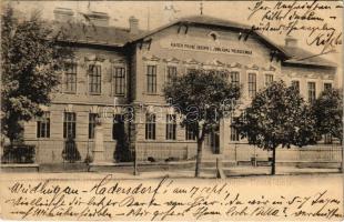 1905 Wien, Vienna, Bécs XIV. Penzing, Hadersdorf-Weidlingau, Kaiser Franz Joseph I. Jubiläums Volksschule / school (fl)