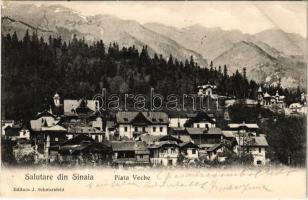 1904 Sinaia, Piata Veche, Hotel Prachova (EK)