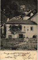 1901 Bad Ischl, Hallstadt Strasse, Gasthaus zum goldnen Adler des Mathias Sapp (?) / restaurant and hotel. B.K.W.I. No. 686. (fl)