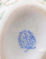 Herendi Zowa mintás tojás alakú bonbonier. Jelzett, kézzel festett, h: 7,5 cm