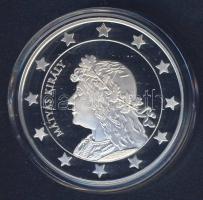 DN "Eurófantáziák-Mátyás király" Ag emlékérem, 20,7g T:PP Csak 2000db! Tanúsítvánnyal! R!