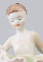 Hollóházi balerina. Jelzett, hibátlan, m: 13,5 cm