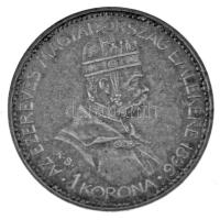 1896KB 1K Ag "Millennium" eredeti, dombornyomott, kék színű, aranyozott feliratú "Mil...