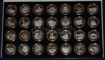 Máltai Lovagrend 2004. 100L "Csatlakozás az EU-hoz" 28db klf emlékpénz, komplett szettben ...