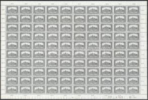 1921 Parlament 15K hajtott 100-as ívben (6.000) (alul egy bélyeg szakadt / one stamp torned)