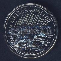 Kanada 1980. 1$ Ag "Jegesmedve" T:PL Eredeti díszdobozban!