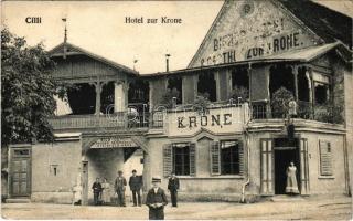 Celje, Cilli; Hotel zur Krone, Bier Depot Bruder Reininghaus Steinfeld & Graz / hotel and beer shop (Rb)