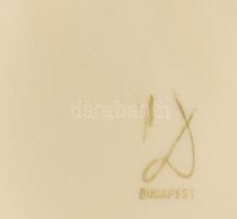 Drasche váza. Virágmintával, jelzett, kopott, m: 25,5 cm