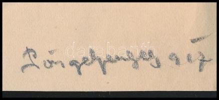 Pörge Gergely (1858-1930): Újpesti piac, 1917. Ceruza, papír, jelzett, apró szakadásokkal, 16×22 cm