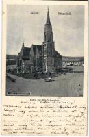 1900 Kolozsvár, Cluj; Fő tér, Szent Mihály templom, piac. Kováts P. Fiai kiadása / main square, church, market (kis szakadás / small tear)