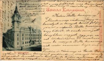 1899 (Vorläufer) Kolozsvár, Cluj; új megyeház. Ferencz és Társa fényképészeti műterméből / new county hall (EK)