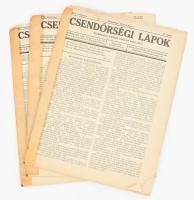 1926 Csendőrségi Lapok. Szerk.: Pinczér Zoltán. XVI. évf. 13., 15-16. 1926. júl. 1., aug. 1., 15. Javított gerincekkel, néhány lapon szakadással.