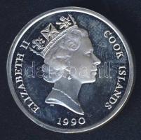 Cook szigetek 1990. 10$ Ag "Veszélyeztetett állatvilág-tigris" T:PP Csak 25.000db!