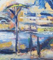 Darmó Éva (1980-): Táj. Olaj, farost, jelzett a hátoldalán, 40x50 cm