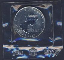 Kanada 1988. 5$ Ag "Erzsébet" 1oz. T:1 Vákumcsomagolásban!