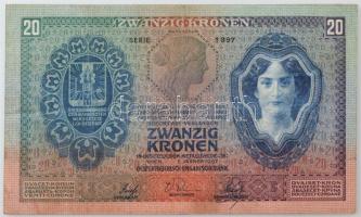 1907. 20K "1397 018395" T:F 
Hungary 1907. 20 Korona "1397 018395" C:F 
Adamo ...