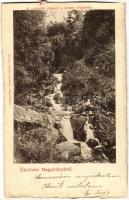 1901 Nagybánya, Baia Mare; A második vízesés a szturi völgyben. Kovács Gyula kiadása / waterfall (szakadás / tear)