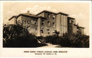 1943 Budapest II. Kurucles, Assisi Szent Ferenc kórház. Széher út 45. Jónás J.-né felvétele