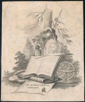 1786 Ex libris Bibliotheca Uhliana 110x90 mm Litografált