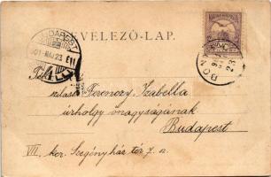 1901 Bonyhád, Fő tér, Galandauer Jakab, Englman Adolf, Streicher Benő üzlete. Hoffer József kiadása ...