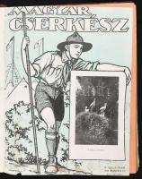 1928 Magyar Cserkész IX. évfolyamának egybekötött számai, 14 db (nem teljes évfolyam). Szerk.: Vidov...