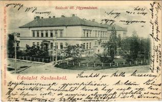 1900 Szolnok, Állami főgimnázium. Szigeti H. udvari fényképész (EK)