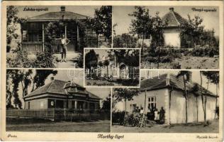 1937 Horthy-liget, Horthyliget (Szigethalom); Lukács nyaraló, Veszpi nyaraló, Posta, Dr. Rogyák villa, Ruzsik tőzsde. Ruzsik Lajos saját kiadása (EK)