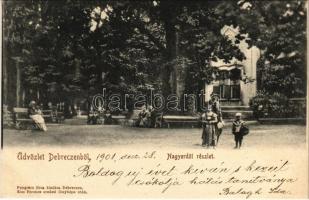 1901 Debrecen, Nagyerdői részlet. Pongrácz Géza kiadása, Kiss Ferenc eredeti fényképe után