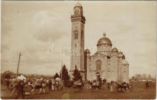 1916 Jagodina, Serbian Orthodox church, WWI K.u.k. Austro-Hungarian military, soldiers. photo (EK)