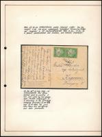 1946 (27. díjszabás) Levelezőlap 2 x 100 ezer AP bélyeggel, kézi dátumbélyegzéssel