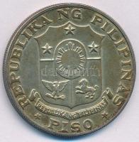 Fülöp-szigetek 1969. 1P Ag "100 éve született Aguinaldo" T:AU patina Philippines 1969. 1 P...
