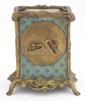 cca 19. sz. vége, Francia utazóóra, sérült, hiánnyal, m: 13 cm