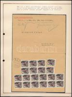 1946 (16. díjszabás) Távolsági levél 20 db bélyeggel