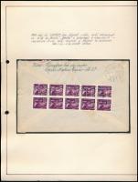 1946 (16. díjszabás) Távolsági levél 10 db bélyeggel