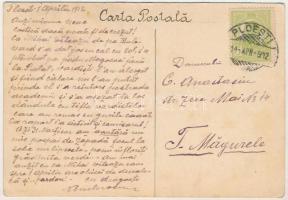 1912 Brassó, Kronstadt, Brasov; Piata Centrala, vezuta seara / Fő tér este, városháza, lovaskocsik /...