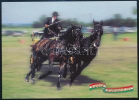 2001 Ópusztaszer, magyar olimpiai bajnokok által aláírt képeslap: Köteles Erzsébet tornász, Bárány Á...