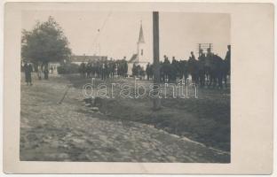 1927 Szerdahely, Miercurea Sibiului, Mercurea, Merkurea, Reussmarkt; Román lovaskatonák / Romanian military, cavalrymen. photo (fl)