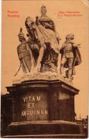 1908 Pozsony, Pressburg, Bratislava; Mária Terézia szobor / monument (EK)