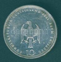 NSZK 1989J 10M Ag "800 éves a hamburgi kikötő" T:2 ph