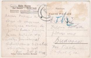 1931 Bázna, Báznafürdő, Felsőbajom, Bad Baassen, Baiumul de Sus; Restaurantul Umbrath / Umbrath étte...