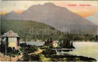 1909 Tátra, Magas-Tátra, Vysoké Tatry; Csorbató. Quirsfeld János kiadása / Strbské Pleso / lake