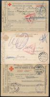 1916 3 db orosz hadifogoly levelezőlap