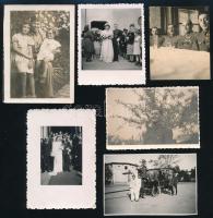 cca 1920-1945 Vegyes katonai fotó tétel, 12 db, közte sérült, 5×6,5 és 6×11,5 cm közötti méretekben
