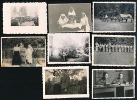 cca 1920-1945 Vegyes katonai fotó tétel, 16 db, 5×8 és 7,5×9,5 cm közötti méretekben
