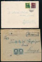 1945-1946 2 db levél (5., 12. díjszabás)