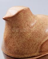 Városlődi kerámia stilizált madár kínáló. Jelzet kis kopással, 16x14 cm